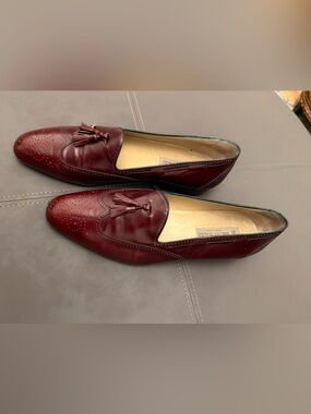 BRUNO MAGLI MENS WING TIP LEATHER TASSEL LOAFERS DARK BROWN 12M MADE IN ITALY